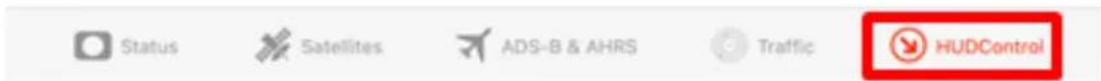 Status Satellites ADS-B & AHRS Traffic HUDControl