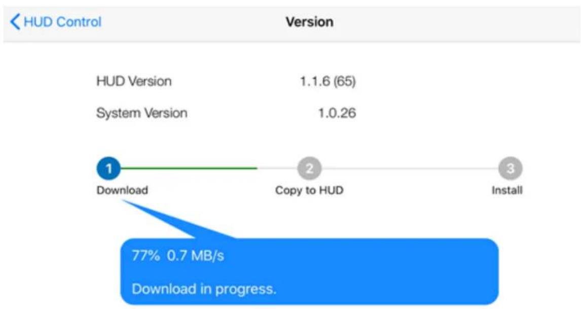 DUAL XHUD1000 - Check the current version by pressing 'HUD Soware Version' - 3