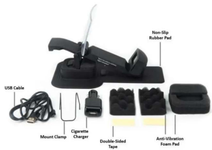 Non-Slip Rubber Pad USB Cable Mount Clamp Cigarette Charger Double-Sided Tape Anti-Vibration Foam Pad