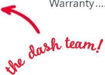 the dash team! warranty...