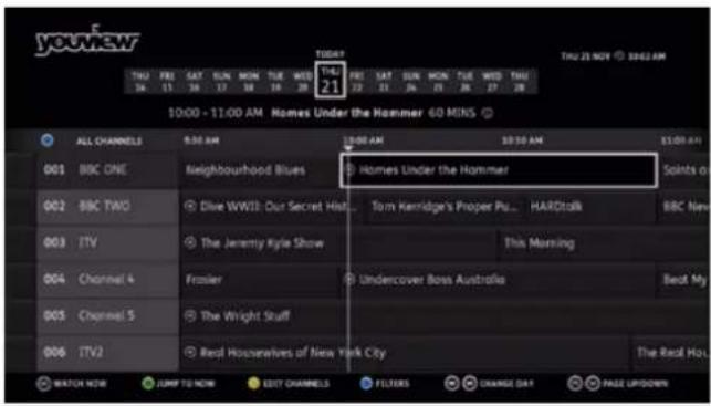 youview TUESDAY THU 21 NOV 10:02 AM 10:00 - 11:00 AM Homes Under the Hammer 60 MINS ALL CHANNELS 5:30 AM 18:00 AM 10:30 AM £1.00 AM 001 BBC ONE Neighbourhood Blues Homes Under the Hammer 002 BBC TWO Olive WWII: Our Secret Hot... Tom Kerridge's Proper Put... HARDtalk BBC New 003 ITV The Jeremy Kylie…