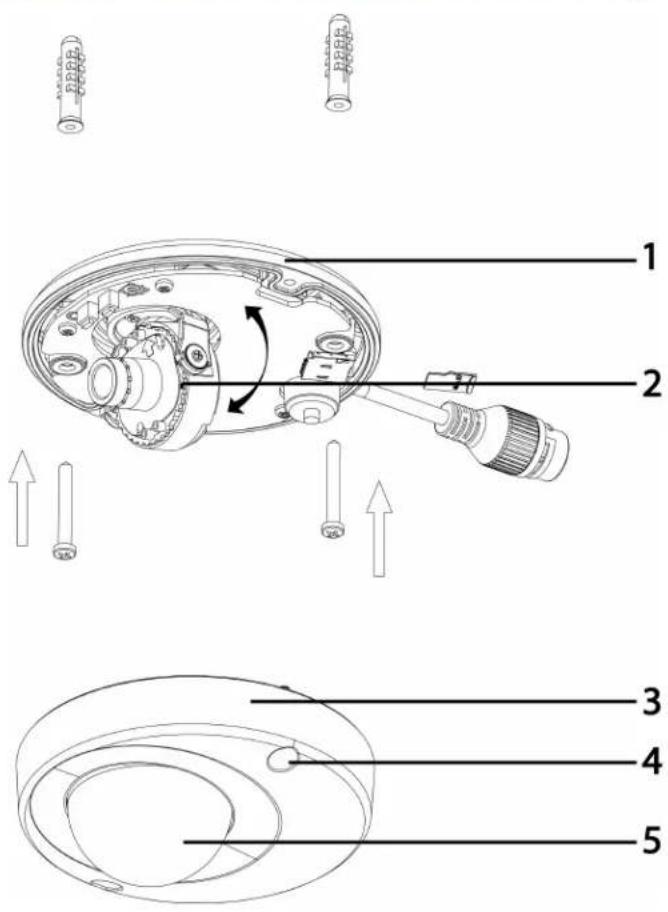 Technical diagram of a mechanical device with labeled parts and directional arrows indicating assembly or movement.