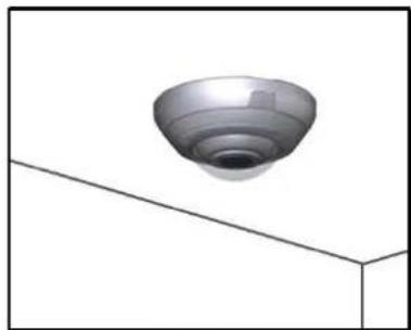 3D rendering of a metallic bowl-shaped object placed on a flat surface, with no visible text or symbols.