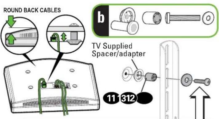 ROUND BACK CABLES b TV Supplied Spacer/adapter 11 312