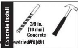 Concrete Install 3/8 in. (10 mm) Concrete wdrive DTrpBit