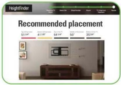 HeightFinder Recommended placement 51.0% 41.0% 64.0% 50% 35.0%