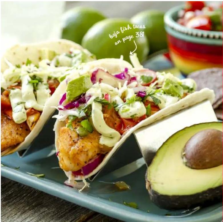 Boja fish tacos on page 38%