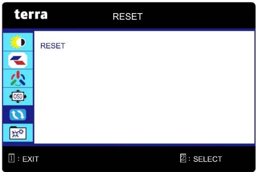 terra RESET RESET 1 : EXIT 2 : SELECT