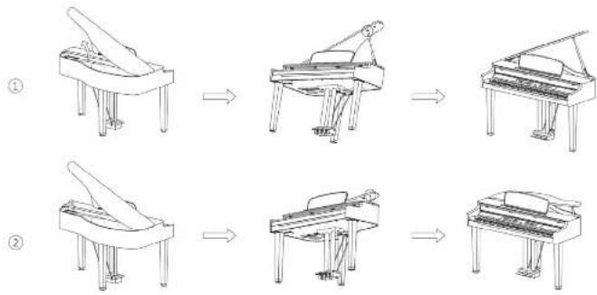 Kurzweil CGP220 - RAISING THE PIANO LID: - 1