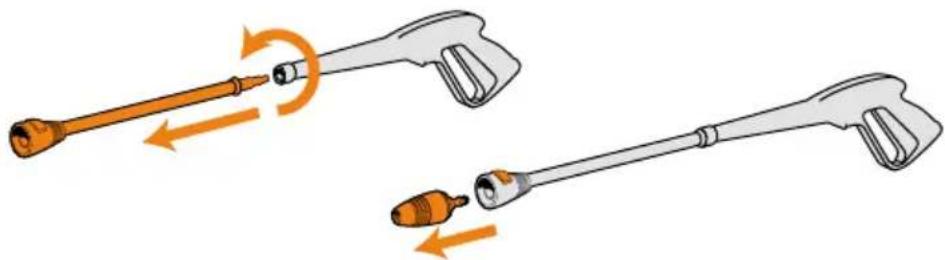 VAX Power 3 VPW4B - Removing a blockage in the lance and nozzles - 1