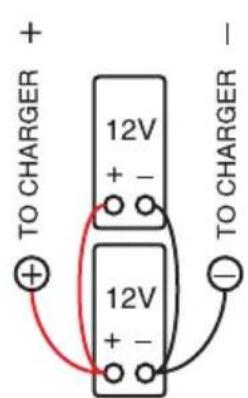 + TO CHARGER 12V + - 12V + - TO CHARGER -