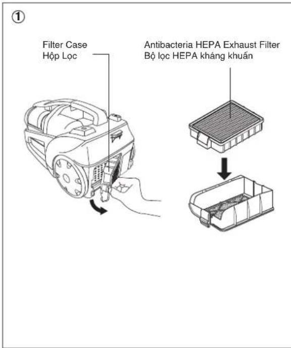 Filter Case Hộp Lộc Antibacteria HEPA Exhaust Filter Bộ lộc HEPA kháng khuẩn