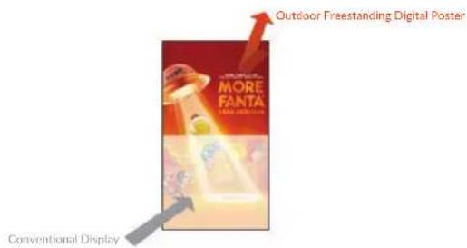 Outdoor Freestanding Digital Poster MORE FANTA CONVENTIONAL DISPLAY