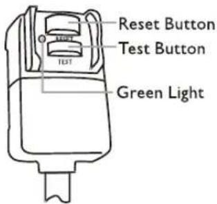 Reset Button Test Button Green Light