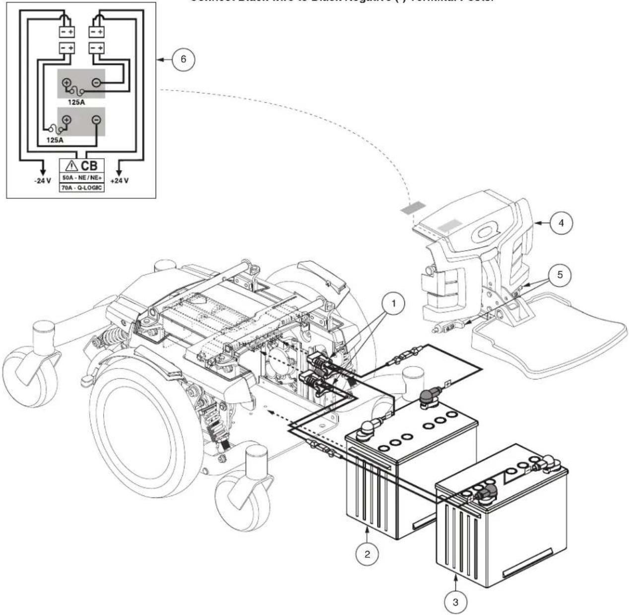 Technical diagram of a vehicle's electrical system with labeled components and wiring connections
