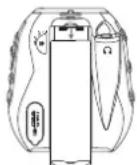 RCA Lyra RD2850 - Insert battery into the player - 1