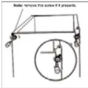 Note: remove this screw if it presents.