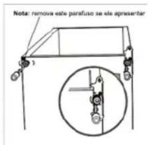 Note: remove este parafuso se ele apresentar