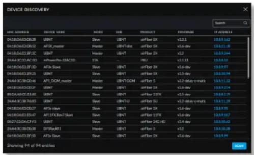 DEVICE DISCOVERY USE ADDRESS DEVICE NAME MODE SUB PRODUCT FUNCTION# IF ADJUSTS 0418/043/05/28 UINT Steve UINT shFiber SX v1.1 10.8.162 0418/043/05/32 AFR master Master UINT dot shFiber SX v1.6 dev 10.8.11.18 0418/043/27/3C UINT Master UINT shFiber SX v1.2 10.8.9.264 04AA/3C:33/AC:10 infPowerEx:3AC:3…