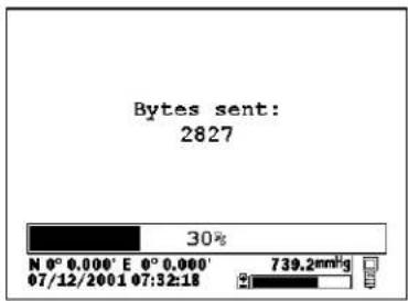 Bytes sent: 2827 30% N 0° 0.000' E 0° 0.000' 07/12/2001 07:32:18 739.2mmHg