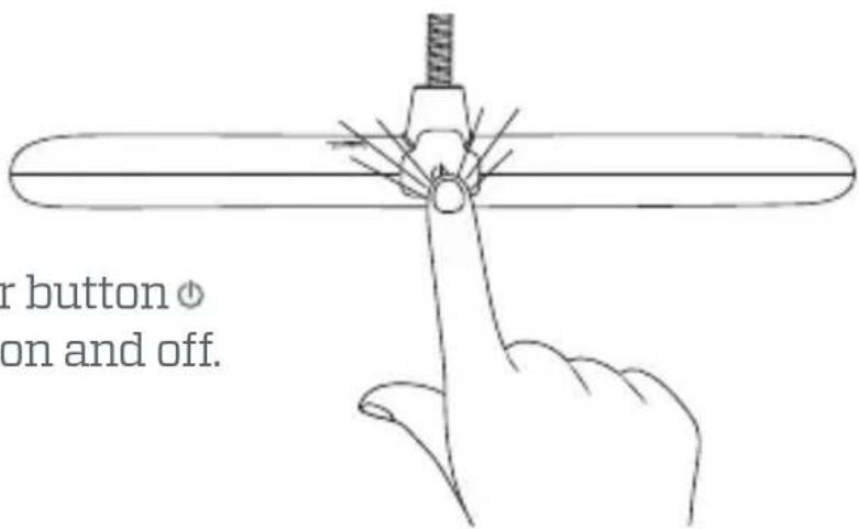 or button on and off.