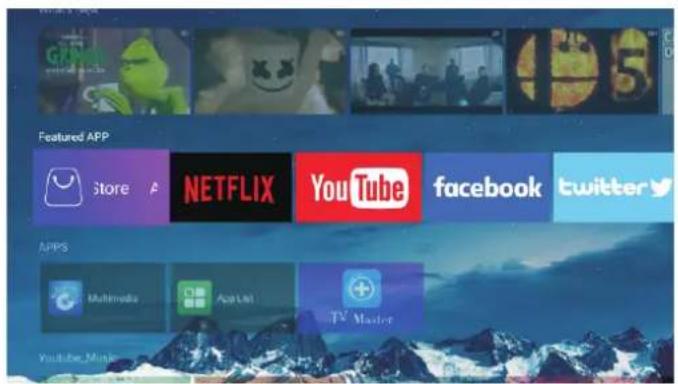 Featured APP Store NETFLIX YouTube facebook twitter APPS Multimedia App List TV Master YouTube_Music