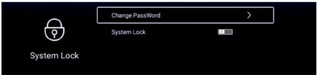 Change PassWord > System Lock