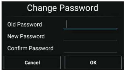 Change Password Old Password New Password Confirm Password Cancel OK