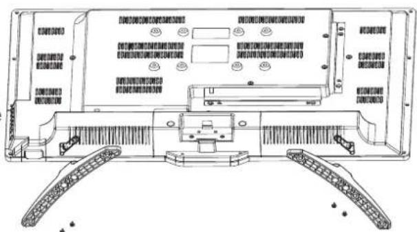 Technical diagram of a device rear panel with labeled components and status indicators