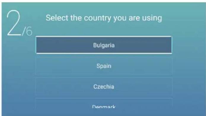 2/6 Select the country you are using Bulgaria Spain Czechia Denmark