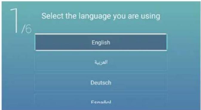 Select the language you are using English العربية Deutsch Español
