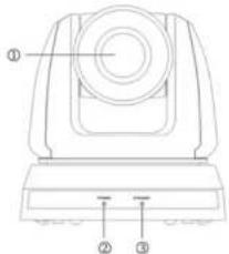 Technical diagram of a mechanical device with numbered components labeled ①, ②, and ③.