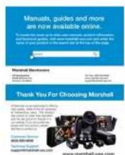 Marshall Electronics CV620-WI - Chapter 1 Package Contents - 2