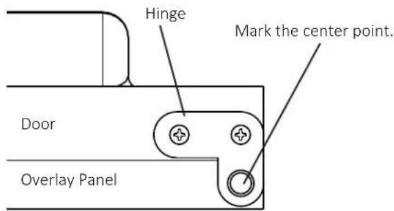 Hinge Mark the center point. Door Overlay Panel