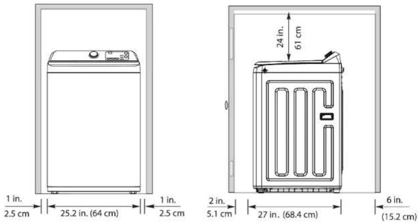 Element ETW3725BW - Installing in an alcove or closet - 1