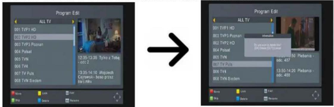 Ferguson Ariva T25 - How do I delete a channel? - 1