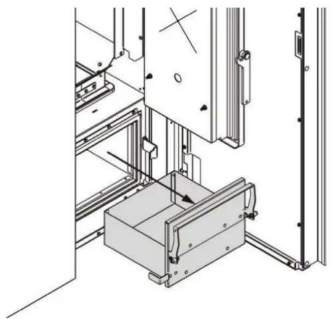 Technical line drawing of a mechanical assembly with no visible text or symbols