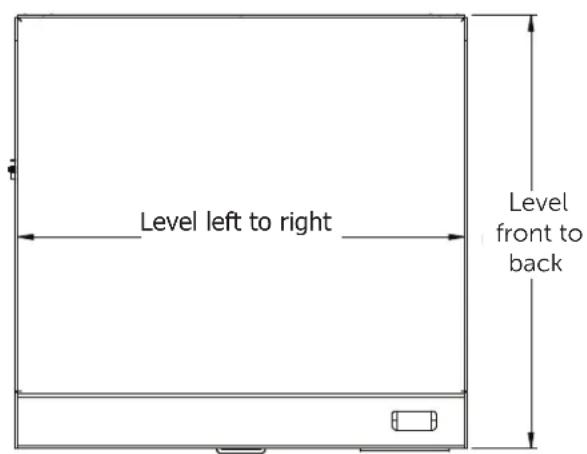 Level left to right Level front to back