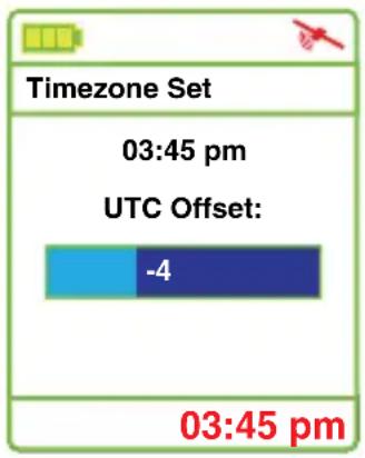 Timezone Set 03:45 pm UTC Offset: -4 03:45 pm