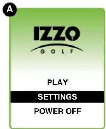 AZZO G O L F PLAY SETTINGS POWER OFF