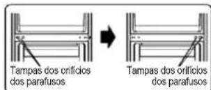Tampas dos orificios dos parafusos Tampas dos orificios dos parafusos