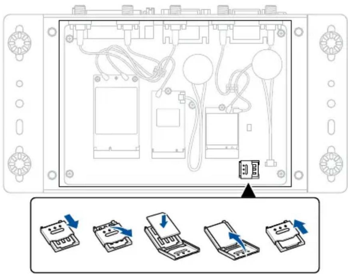 Diagram showing internal components of an electronic device with labeled parts and directional arrows indicating process flow.