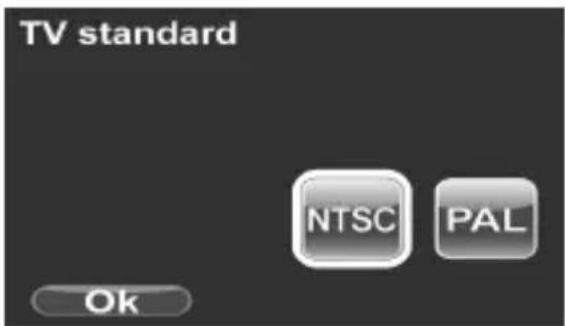 TV standard NTSC PAL Ok