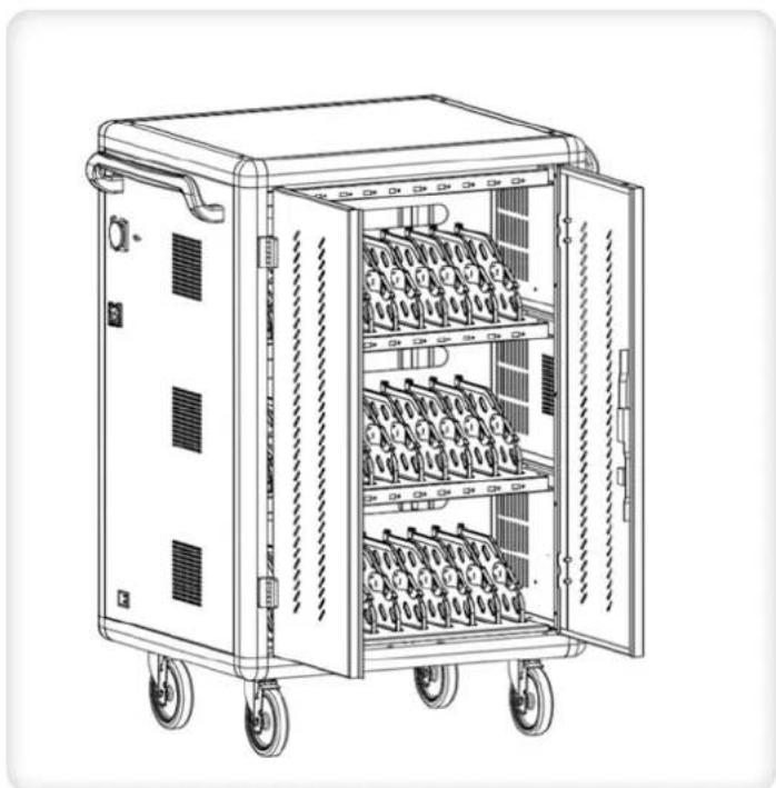 Techly I-CABINET-30DTY - CHARGING OPERATION WITH ADAPTER - 3