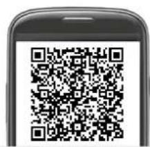 QR code displayed on a smartphone screen, likely for scanning to access digital content or a webpage.