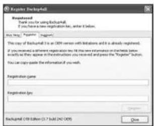 Regulator BackUp BackUp Thank you for using BackUp4 If you have a new registration key, then it below. Any tag: "Regulator" (regulator) The copy of BackUp4 is an OEM version with annotations and it is already registered. If you moved to a different registration file in the new information on this table below exactly as they appear in the instructions you received and pass the "Regulator" button. You can copy paste the information if you wish. Registration name: Registration key: Background OEM Edition (3.7 build 242-009) Close