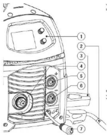 Technical diagram of a device with numbered components for identification