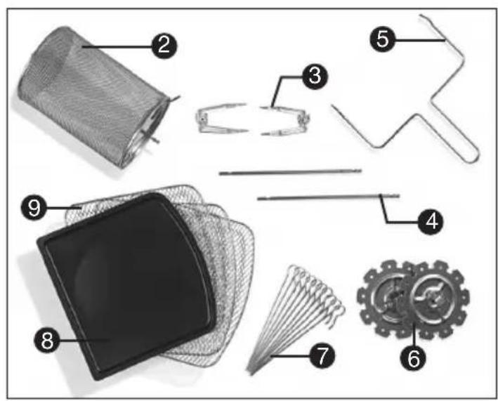 Exploded view diagram of a mechanical assembly with numbered parts for identification