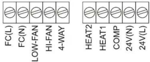 FC(L) FC(N) LOW-FAN HI-FAN 4-WAY HEAT2 HEAT1 COMP 24V(N) 24V(L)