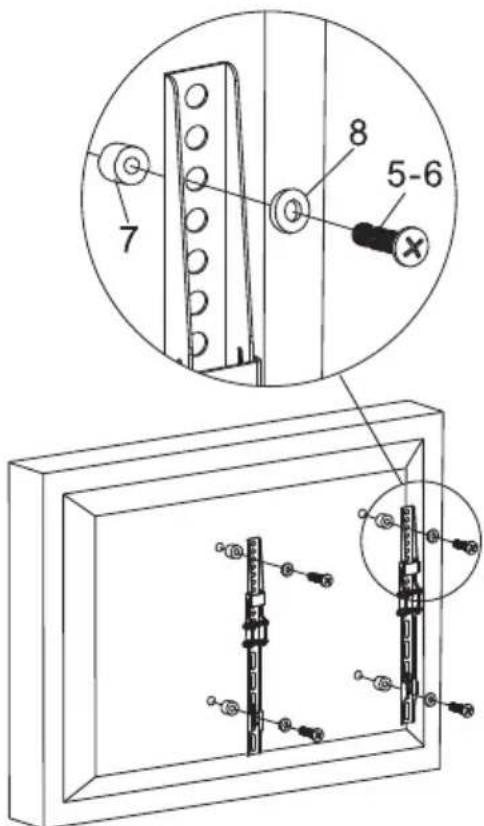 ECG LD 3265 AOK - – Pripevnenie držiakov k televízoru - 1
